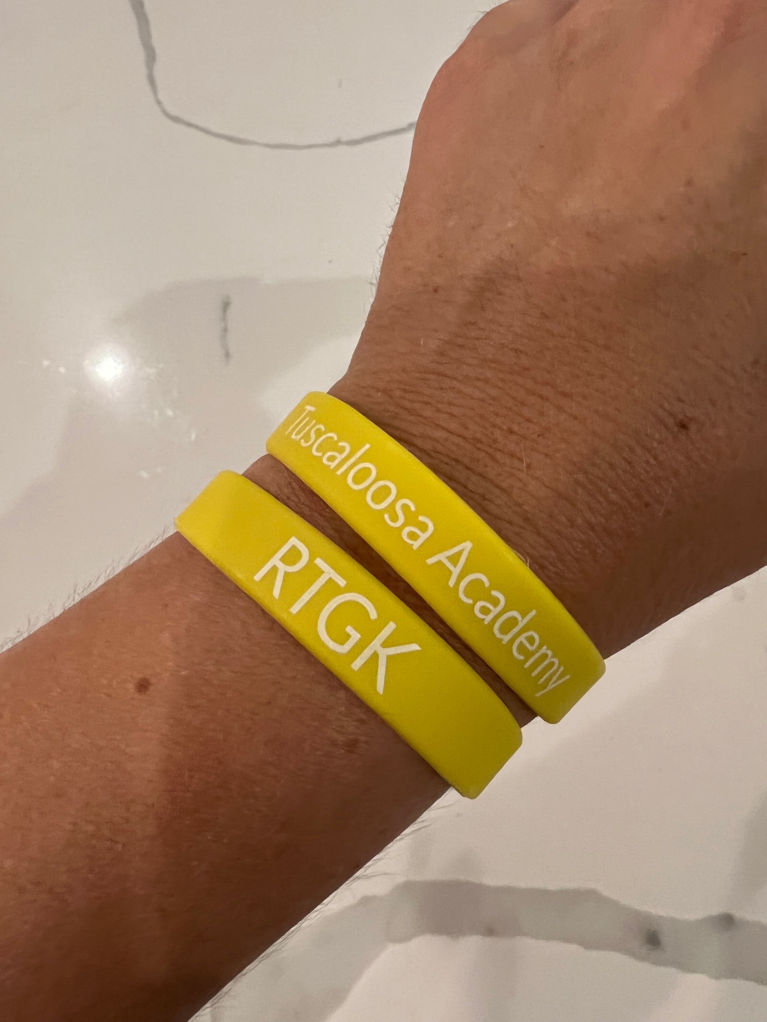 Yellow rubber sale wristbands